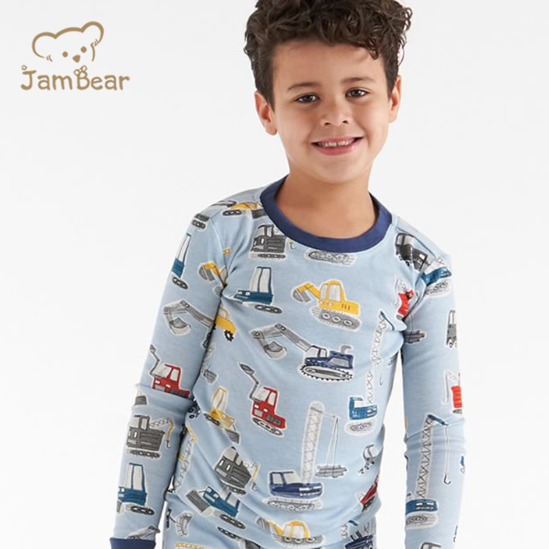 JamBear organic cotton pajama children Loungewear Eco-friendly kids pajamas clothes baby sleepwear Organic baby jams