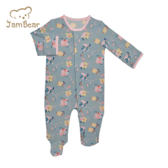 JamBear organic baby clothes magnetic toddle footie Modal Footie Romper Modal Magnetic Footie magnet baby onesie