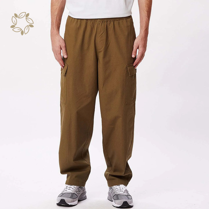 100% Organic cotton cargo pants men sustainable custom cargo pants eco friendly custom cargo pants
