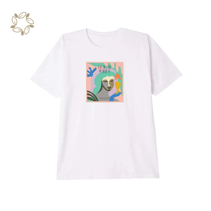 Sustainable printed t-shirts for men 100% organic cotton t shirt for men eco friendly men t shirt short sleeve