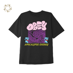 100% Orgnaic cotton heavyweight box fit t-shirt sustainable men t-shirt printed eco friendly t-shirt for men short sleeve