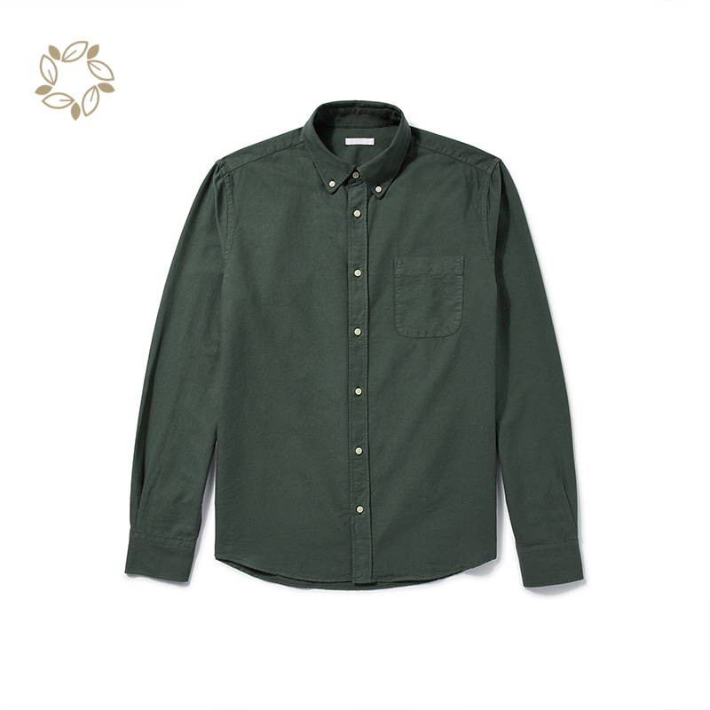 Long sleeve shirts for men sustainable mens oxford shirts eco friendly camisas organic cotton men's shirts