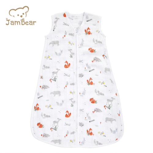 Jambear Organic cotton baby sleep sack Baby Muslin Sleeping Bag Eco-friendly muslin sleep sack