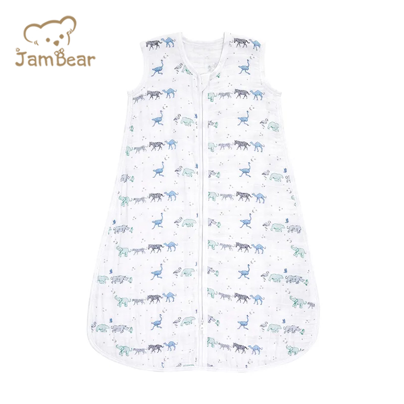 Jambear Organic cotton baby sleep sack Baby Muslin Sleeping Bag Eco-friendly muslin sleep sack