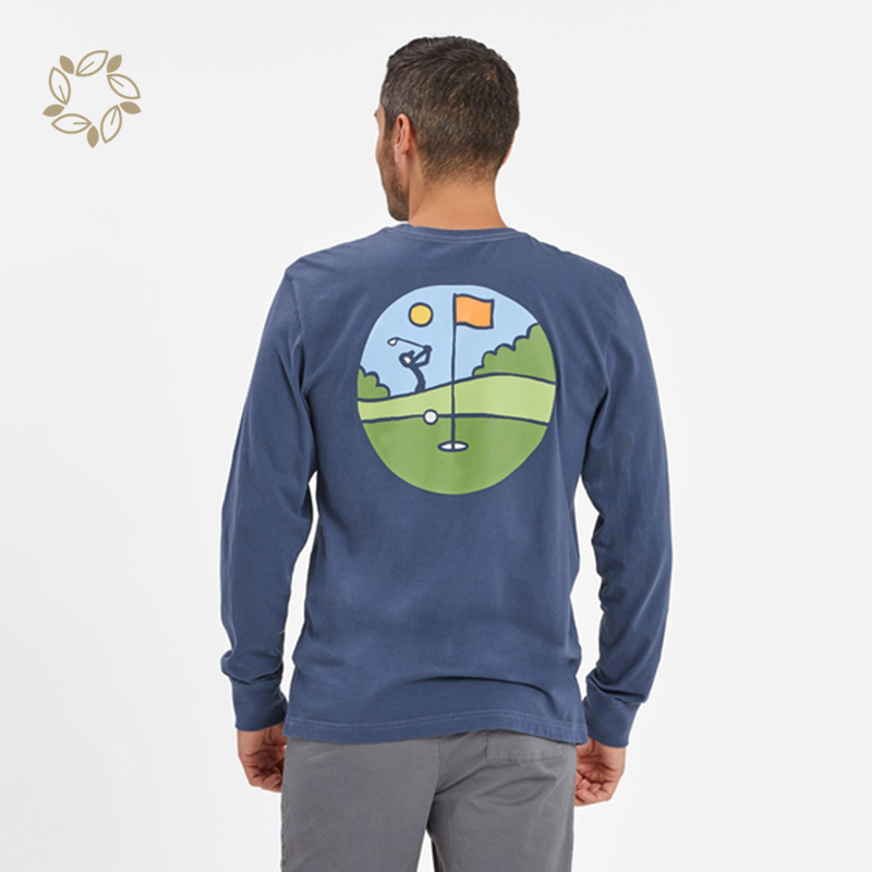 Printed t-shirts for men organic cotton custom t shirt printing sustainable t-shirt men eco friendly men tees long sleeve