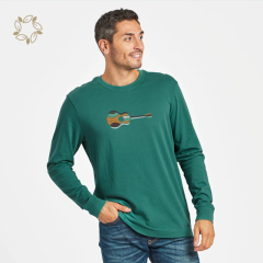 Printed t-shirts for men organic cotton custom t shirt printing sustainable t-shirt men eco friendly men tees long sleeve