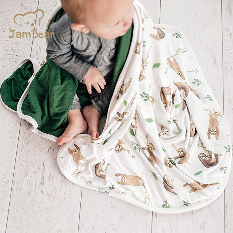 JamBear Eco-friendly bamboo baby blanket Newborn double sided blankets Organic baby clothes Knit Baby bamboo Quilt