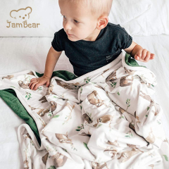 JamBear Eco-friendly bamboo baby blanket Newborn double sided blankets Organic baby clothes Knit Baby bamboo Quilt