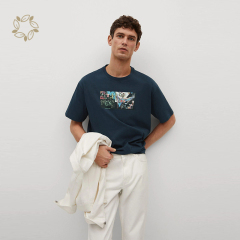 Sustainable t shirts custom printing organic cotton men's t-shirts eco friendly men tees short sleeve t shirt