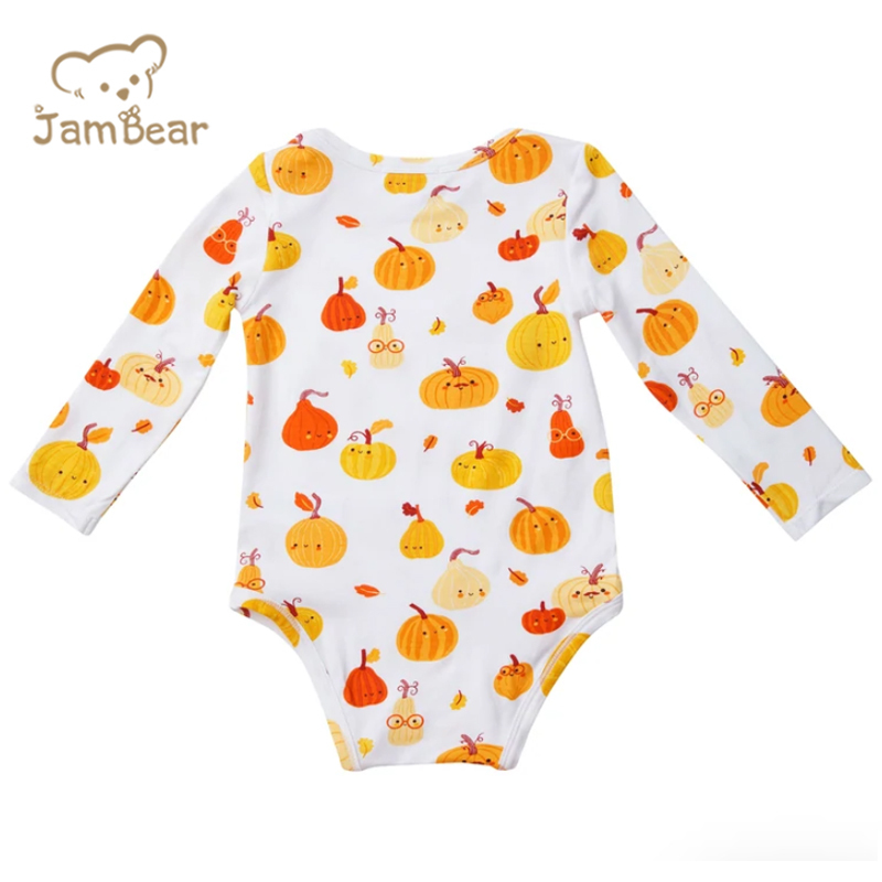Jambear long sleeve button bodysuit Bamboo viscose toddler bodysuits Eco-friendly baby onesie organic baby clothes