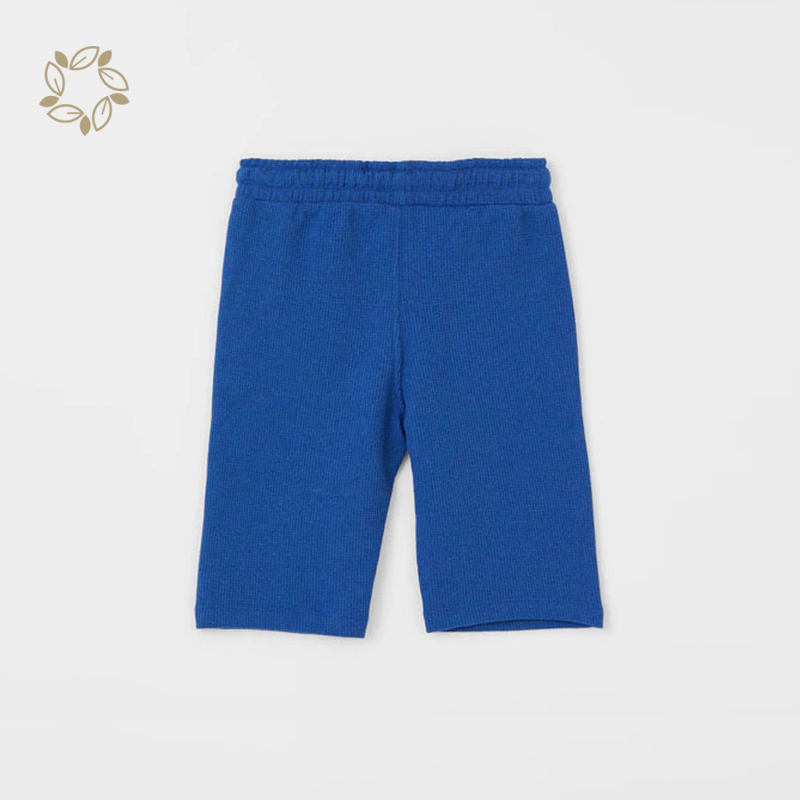 100% Organic cotton kids sweat shorts summer sustainable boy's sweat shorts eco friendly waffle basic drawstring shorts