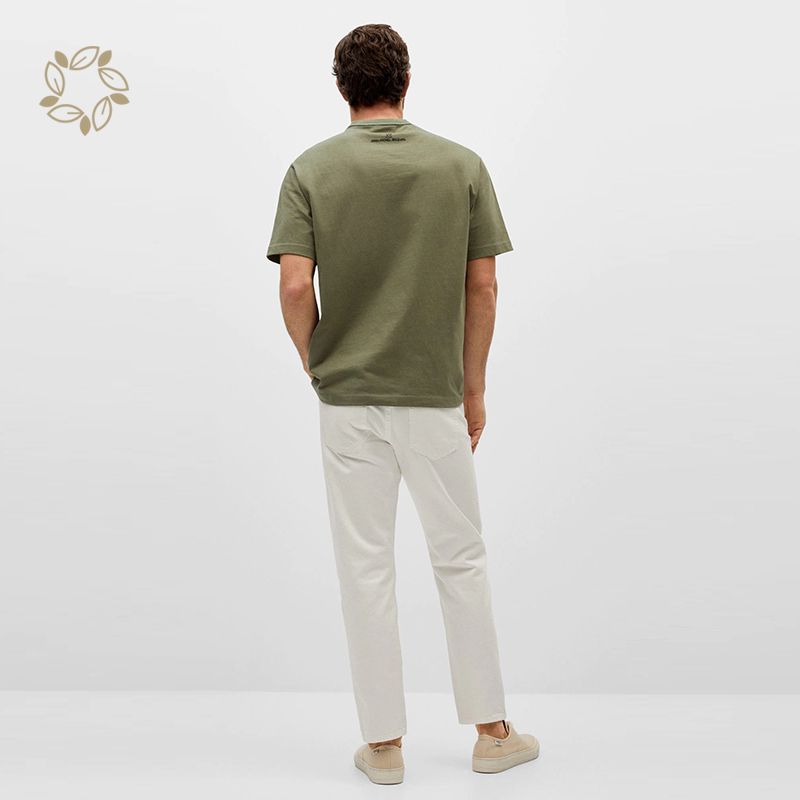 Print mens organic cotton t-shirt eco friendly printed t-shirt for men short sleeve sustainable men's t-shirts print