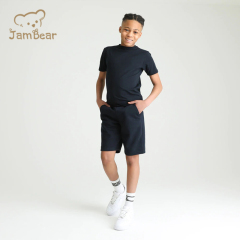Sustainable sweat shorts for kids 100% organic cotton children jogger shorts eco friendly children sweat shorts