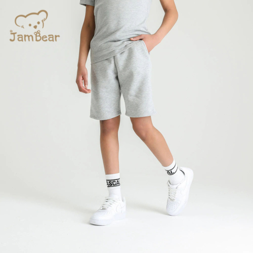Sustainable sweat shorts for kids 100% organic cotton children jogger shorts eco friendly children sweat shorts