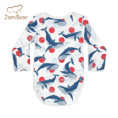 Jambear long sleeve button bodysuit organic baby clothes baby bodysuit rompers organic cotton newborn onesie