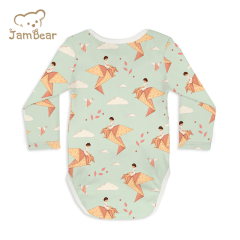 Jambear long sleeve button bodysuit organic baby clothes baby bodysuit rompers organic cotton newborn onesie