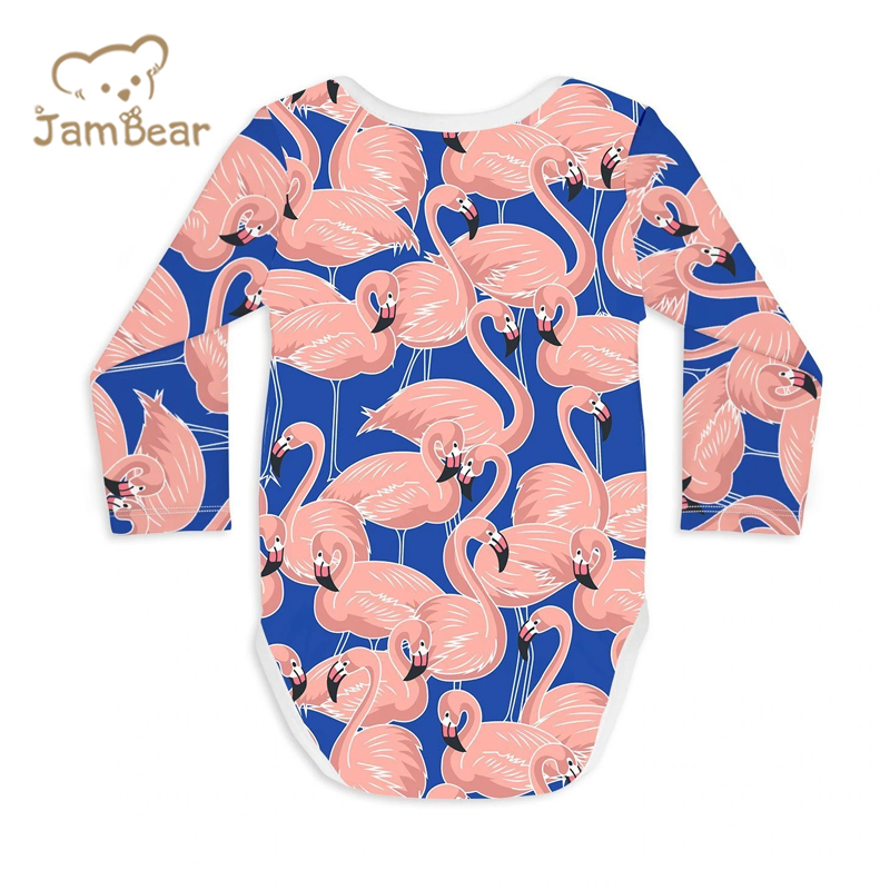 Jambear long sleeve button bodysuit organic baby clothes baby bodysuit rompers organic cotton newborn onesie