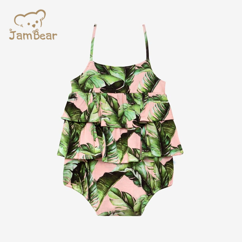 Jambear Sleeveless bodysuits baby sets bamboo Infants onesie summer baby romper Eco-friendly organic baby clothes