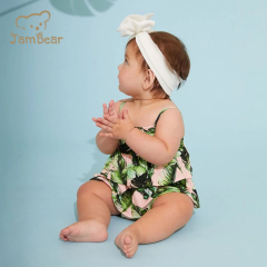 Jambear Sleeveless bodysuits baby sets bamboo Infants onesie summer baby romper Eco-friendly organic baby clothes