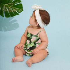 Jambear Sleeveless bodysuits baby sets bamboo Infants onesie summer baby romper Eco-friendly organic baby clothes