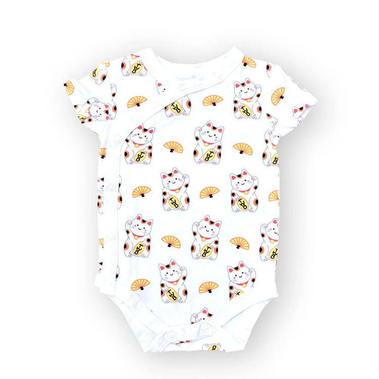 JamBear Organic Cotton Baby Onesie short Sleeve Organic Baby Clothes Button summer baby suit toddler full body suit