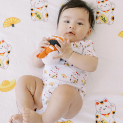 JamBear Organic Cotton Baby Onesie short Sleeve Organic Baby Clothes Button summer baby suit toddler full body suit