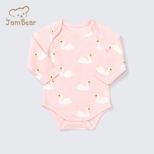 Jambear Baby Summer Snap Romper Organic Cotton Baby Onesie Organic Baby Clothes Printed Bodysuit for Newborn