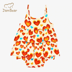 Organic bamboo bubble romper sustainable sleeveless romper baby summer eco friendly singlet romper