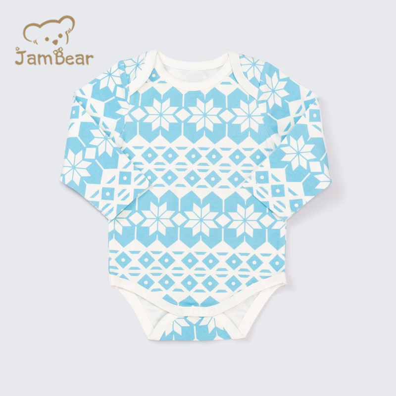 Jambear Baby Summer Snap Romper Organic Cotton Baby Onesie Organic Baby Clothes Printed Bodysuit for Newborn