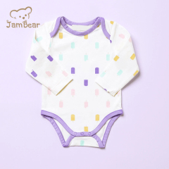 Jambear Baby Summer Snap Romper Organic Cotton Baby Onesie Organic Baby Clothes Printed Bodysuit for Newborn