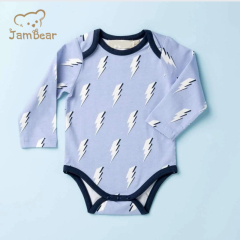 Jambear Baby Summer Snap Romper Organic Cotton Baby Onesie Organic Baby Clothes Printed Bodysuit for Newborn