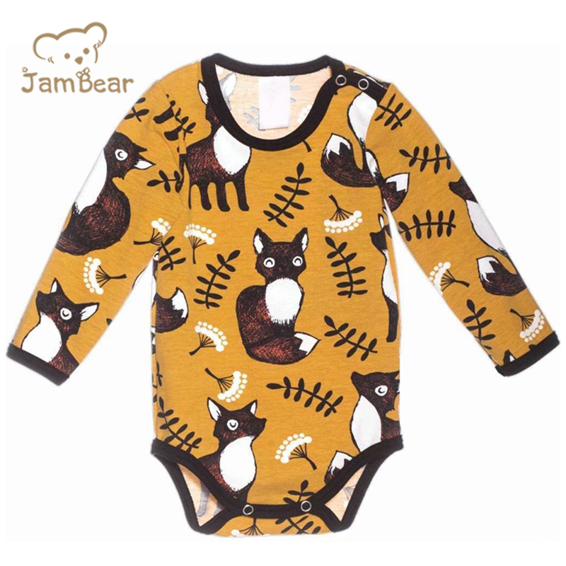 Jambear Organic Cotton Baby Onesie Summer Long Sleeve Baby Suit Organic Baby Clothes Eco-Friendly Toddler Bodysuits