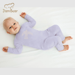 GOTS 100% organic cotton baby romper sustainable baby zipped romper printed eco friendly baby zip sleepsuit