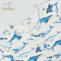Organic bamboo sleeping pajamas for kids pajamas baby 95% Bamboo 5% spandex jersey 200gsm