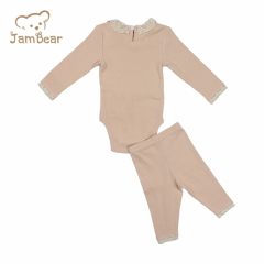 Baby pajamas ribbed baby kids pajamas baby rompers pajamas for toddlers 100% Organic Cotton Ribbed 210gsm eco friendly kids pajamas baby rompers