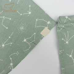 Sustainable baby pyjamas set kids sleepwear 95% organic cotton 5% spandex jersey 200gsm 2 piece pajama silk screen printing