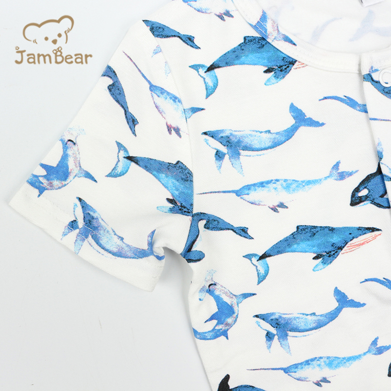 Organic bamboo sleeping pajamas for kids pajamas baby 95% Bamboo 5% spandex jersey 200gsm