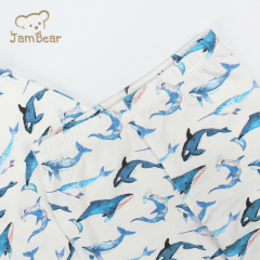 Long sleeve baby pyjamas bamboo kid pajamas 95% bamboo 5% spandex jersey 200gsm organic print bamboo pajamas baby silk screen printing