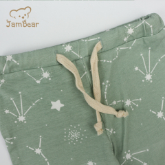Sustainable baby pyjamas set kids sleepwear 95% organic cotton 5% spandex jersey 200gsm 2 piece pajama silk screen printing