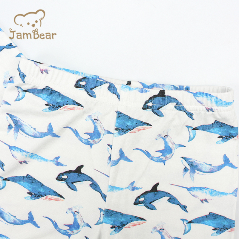 Organic bamboo sleeping pajamas for kids pajamas baby 95% Bamboo 5% spandex jersey 200gsm
