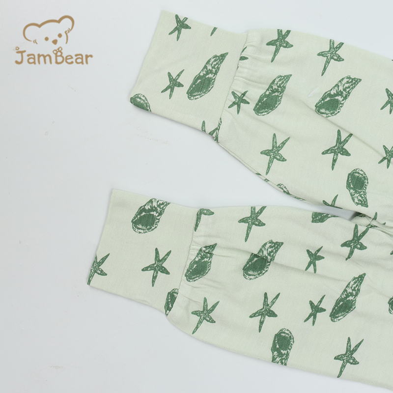 Eco friendly bamboo pajamas for baby kids bamboo pajama 95% bamboo 5% spandex jersey 200gsm toddler sleepsuit silk screen printing