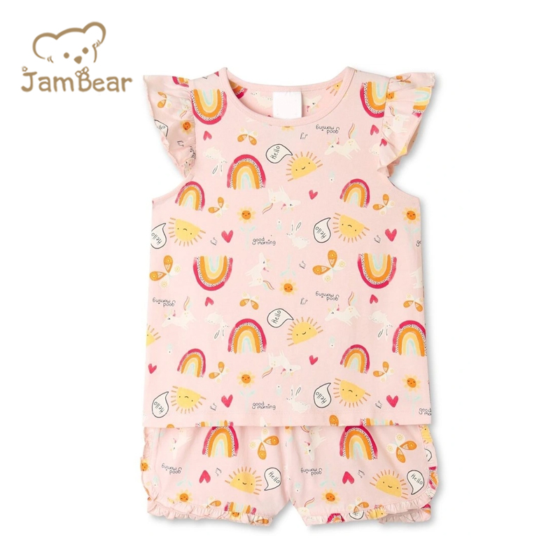 Jambear Toddler Pyjamas Set Baby Organic Cotton Pajama Set 2pk Short Pyjama Sets Eco-Friendly Two Piece Sleepers