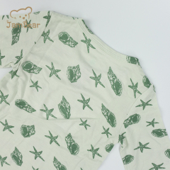 Eco friendly bamboo pajamas for baby kids bamboo pajama 95% bamboo 5% spandex jersey 200gsm toddler sleepsuit silk screen printing