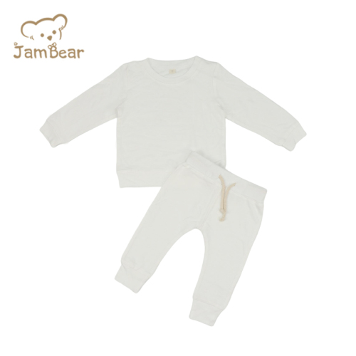 Baby pajamas long sleeve child pajamas bamboo 95% bamboo 5% spandex jersey 200gsm bamboo pajamas infant pyjamas