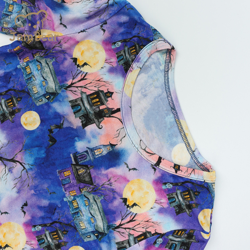 Print pajamas for baby pajamas bamboo children 95% bamboo 5% spandex jersey 200gsm pajamas baby toddler sleepwear digital printing