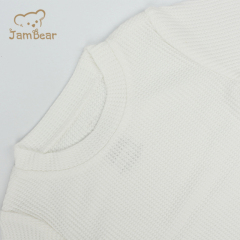 Pajamas for baby kids lounge set 70% bamboo 30% organic cotton waffle 260gsm pajamas for baby