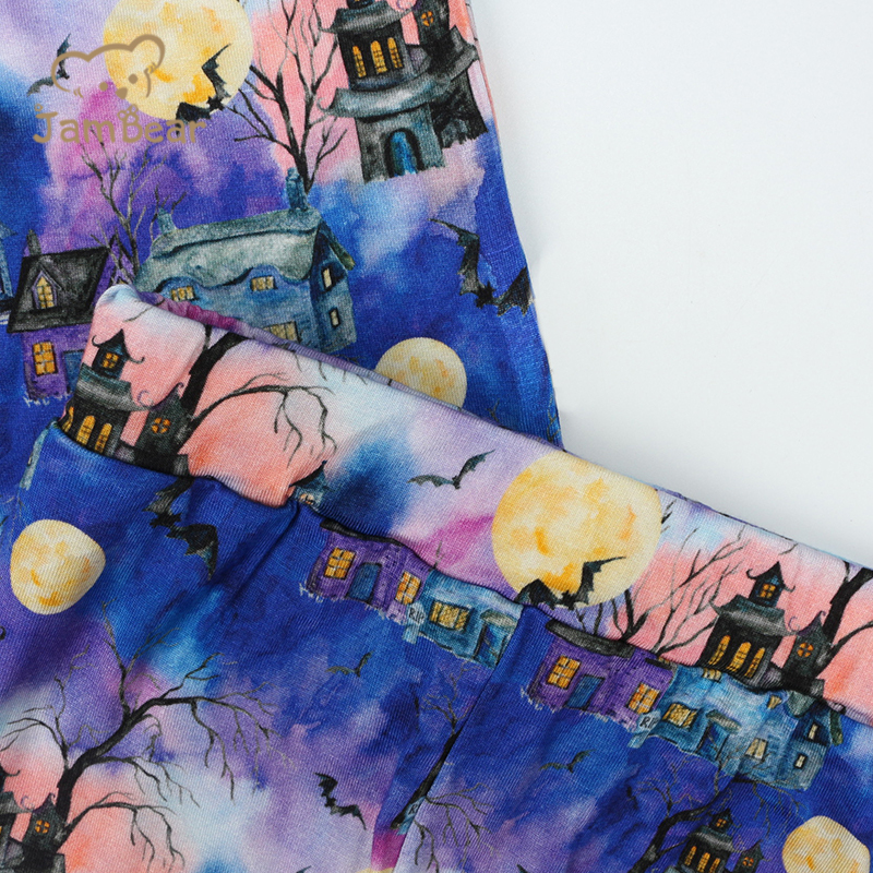 Print pajamas for baby pajamas bamboo children 95% bamboo 5% spandex jersey 200gsm pajamas baby toddler sleepwear digital printing