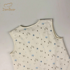 Jambear GOTS 100% Organic cotton interlock 190gsm baby sleeping bag baby sleeping bag with slit legging cotton filling toddler sleeping bag with feet