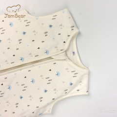 Jambear GOTS 100% Organic cotton interlock 190gsm baby sleeping bag baby sleeping bag with slit legging cotton filling toddler sleeping bag with feet