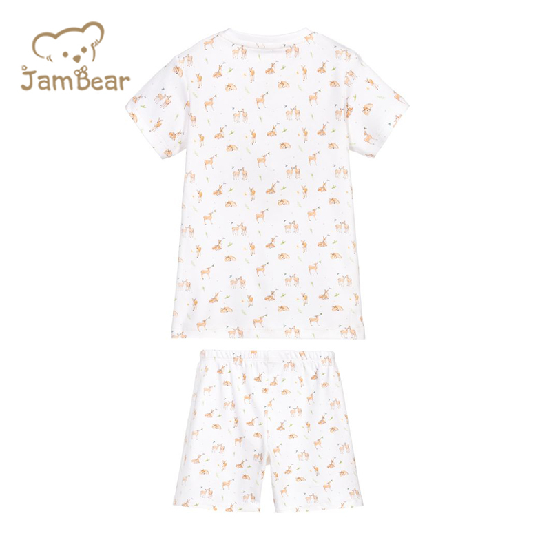 Jambear Kids Short Pyjama Sets 2pk Night Suit for Baby Organic Cotton Toddler Sleeping Lounge Organic Baby Clothes